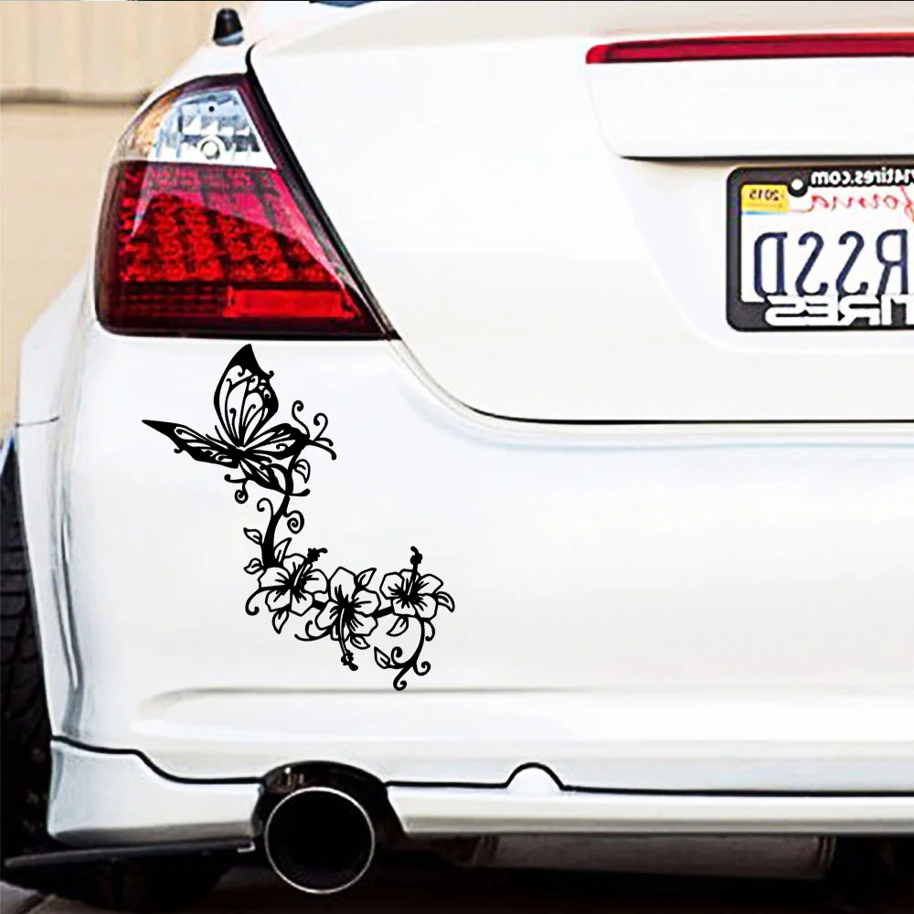 

Cute Cartoon Beauty Butterfly Car Sticker and Decal for Windshield Bumper Window Waterproof Cover Scratches Decoration KK24*12cm