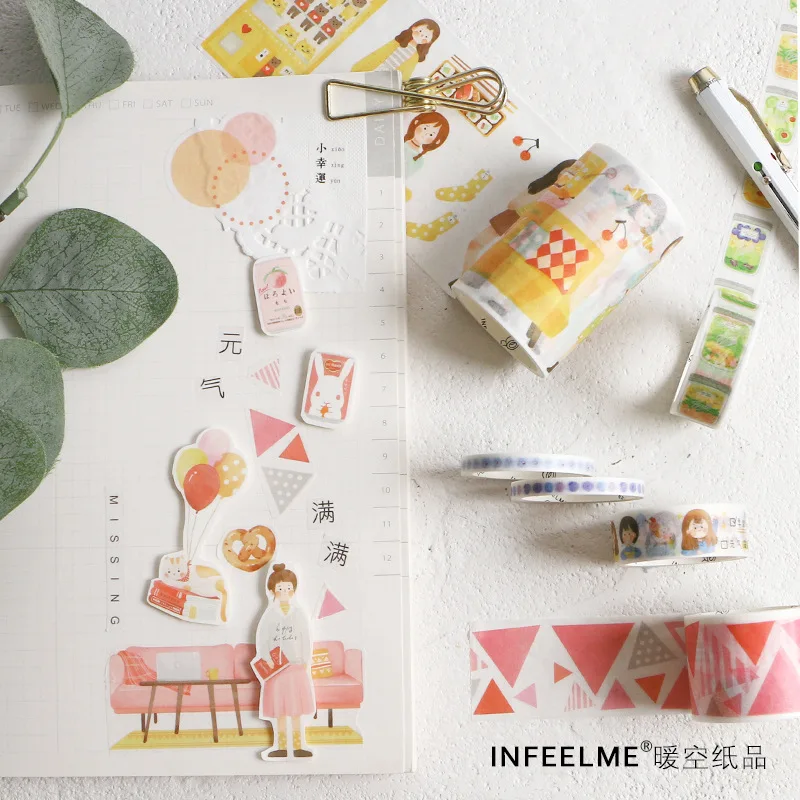 6 шт./лот * маленькая теплая серия заметок Милая настольная книга дневник DIY