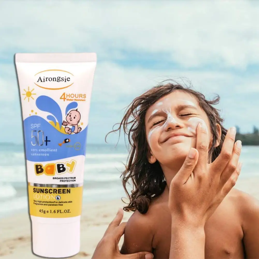 

Baby Sunscreen Brighten Skin Tone Isolate UV Rays Shrink Control Skin Moisturizer Pores Baby Care Oil Tighten Waterproof Sw D4Z5