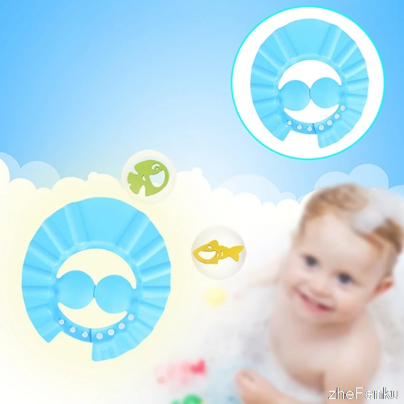 

Шапочка для шампуня, прочная шапочка с козырьком для ванны, Регулируемая Шапочка для защиты глаз от детского душа, водонепроницаемая шапочк...