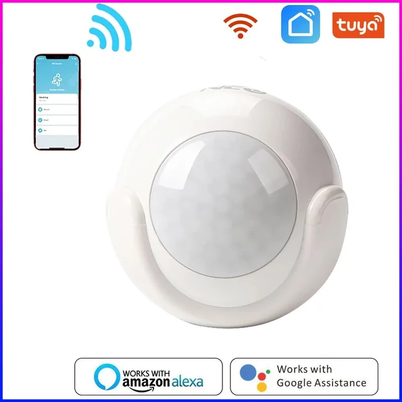

Smart WiFi Tuya Motion PIR Sensor Detector Wireless WIFI Movement Sensor Smart Home Smart Life APP Home Security System No Hub