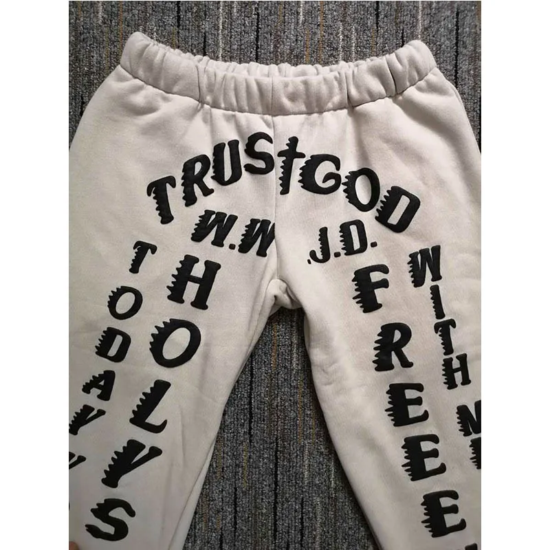 Мужские и женские мужские брюки CPFM TRUST GOD w.w. D спортивные KANYE WEST Sunday штаны с принтом
