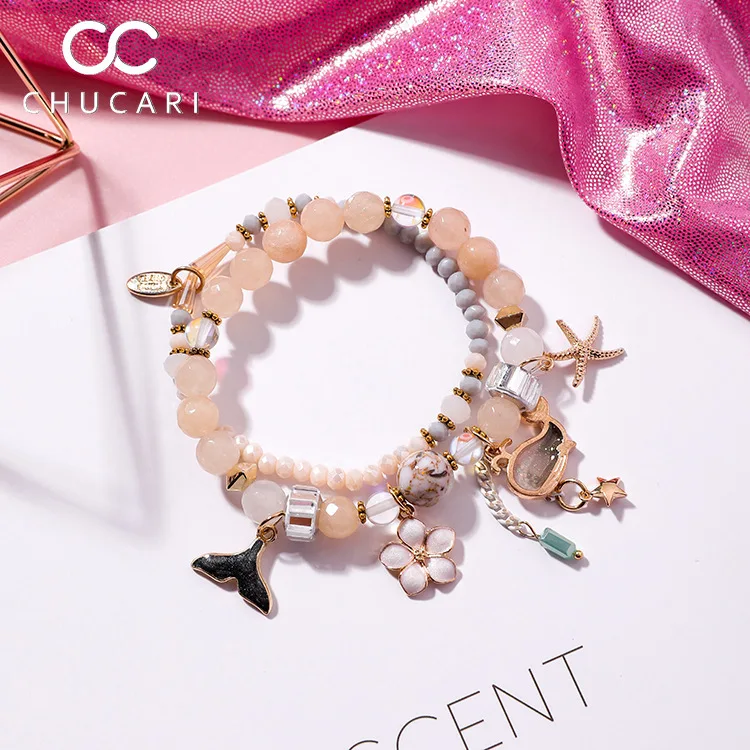 Модный Романтический браслет CHUCARI женский кулон в виде цветка Кита морской