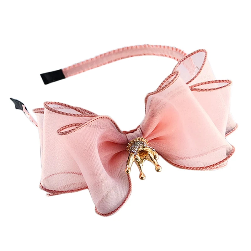 Детские заколки для волос с бантом милые детские повязки на голову короной