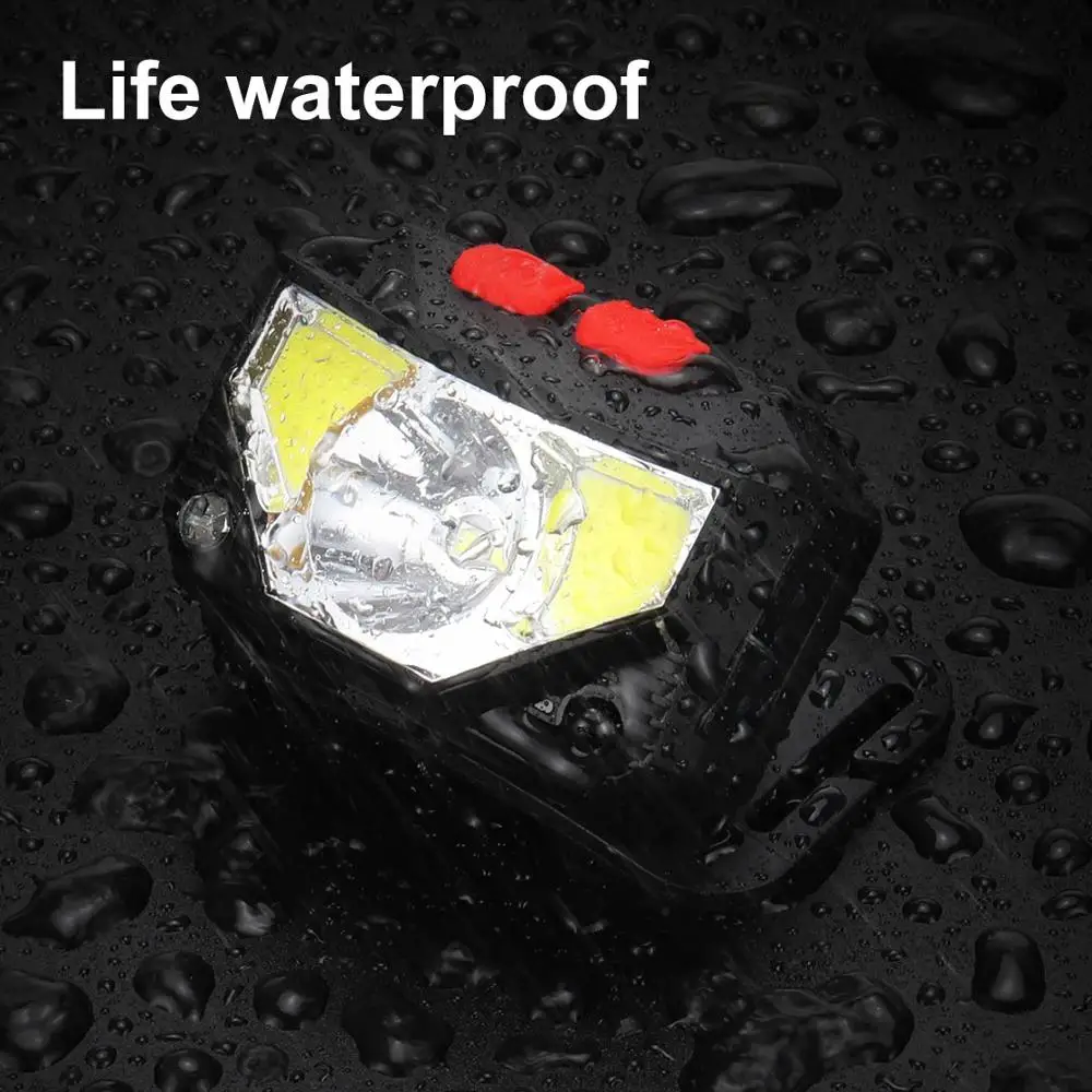 XML-Q5 LED Rechargeable Headlamp White Red Finger Induction Headlights Head Light Lamp Torche's Flashlight Built-in Battery | Лампы и