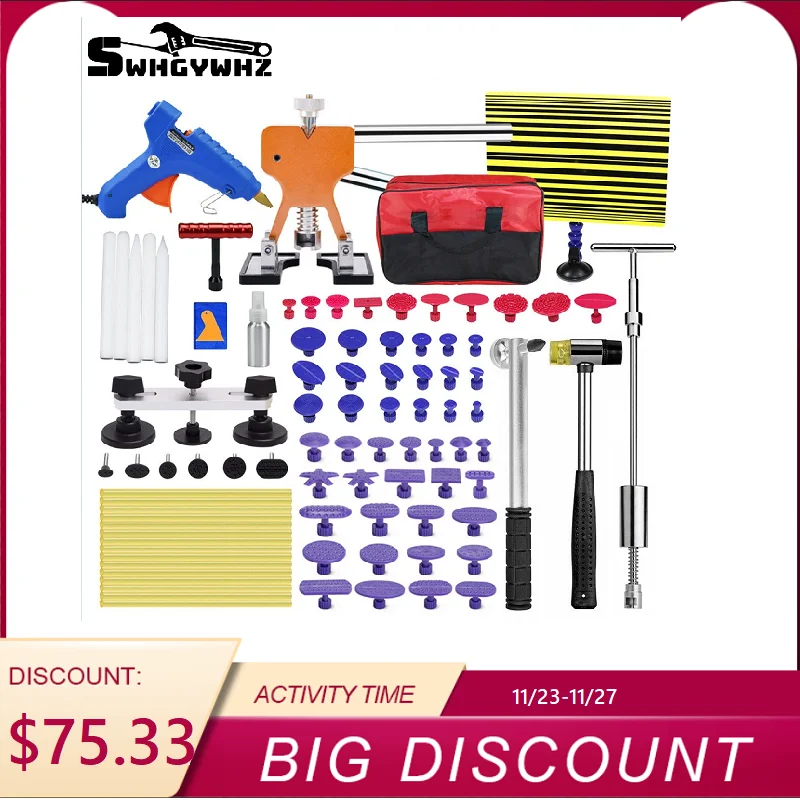 DIY обезболивающий для правки вмятин Kit 67pcs инструмент инструменты ударный съемник