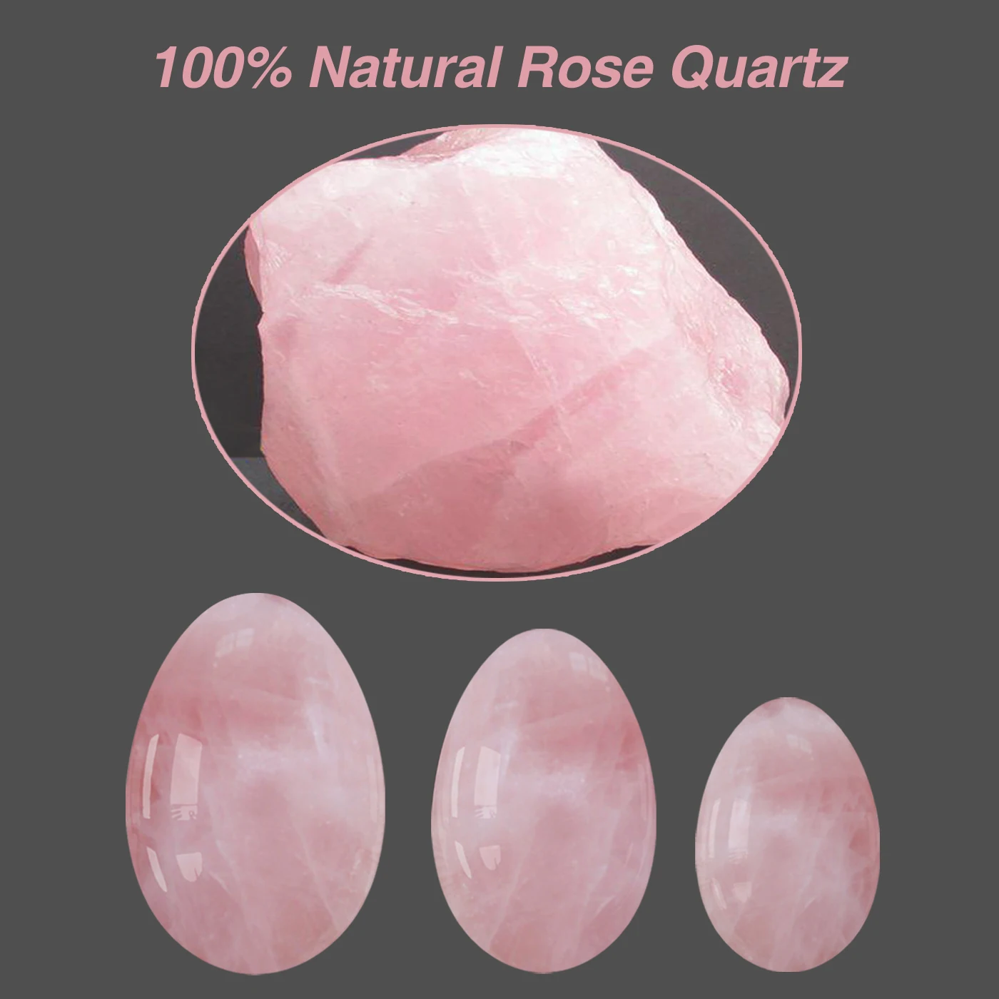 Прямая доставка просверленные Yoni набор яиц для массажа розового кварца