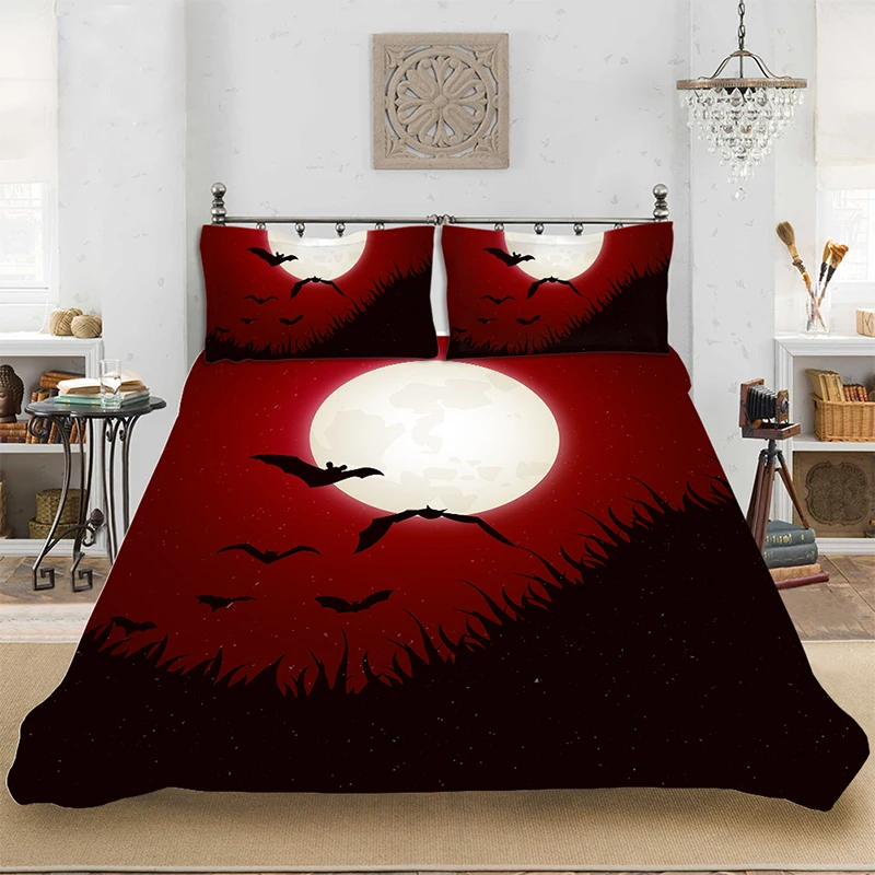 Комплект постельного белья включая пуховое одеяло наволочка с принтом домашний