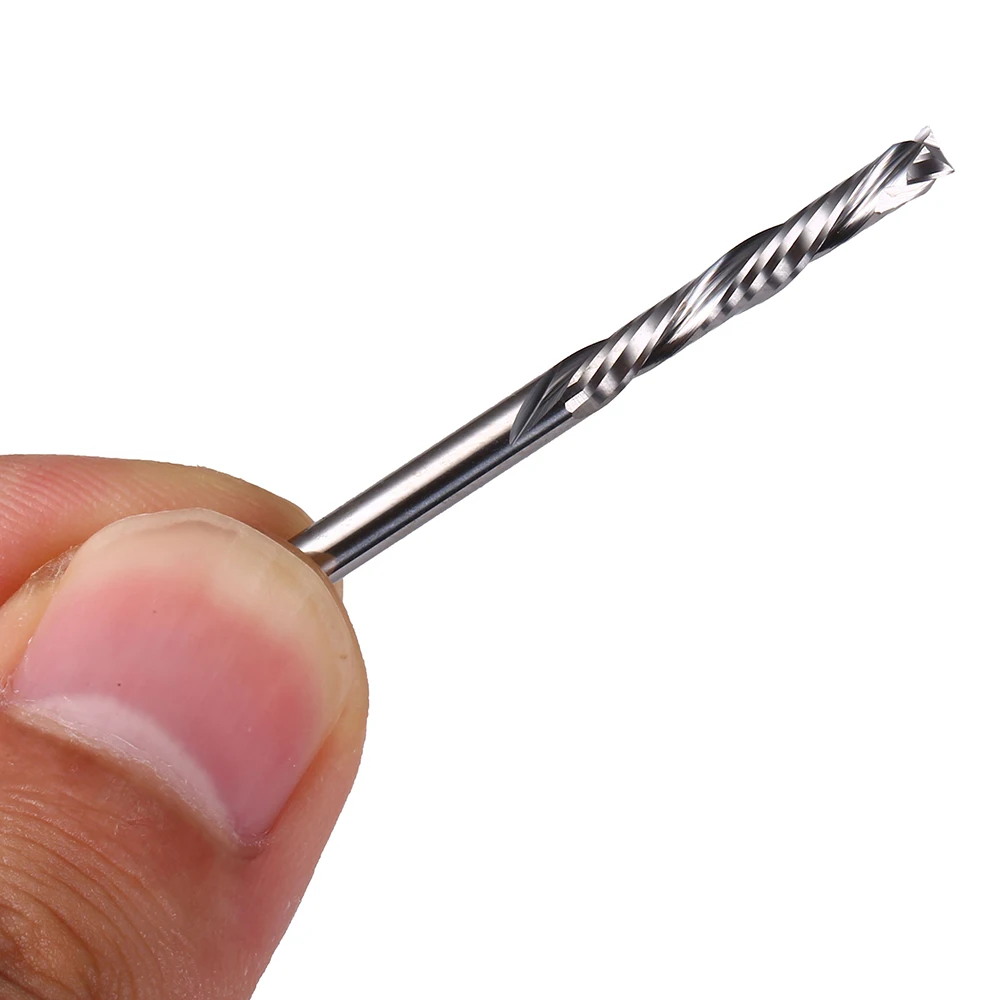 安い 2つのフルートを備えた切断およびフライスカッター,CNCルーター用の炭化タングステンカーバイドミル,80個,3.175x22x45l