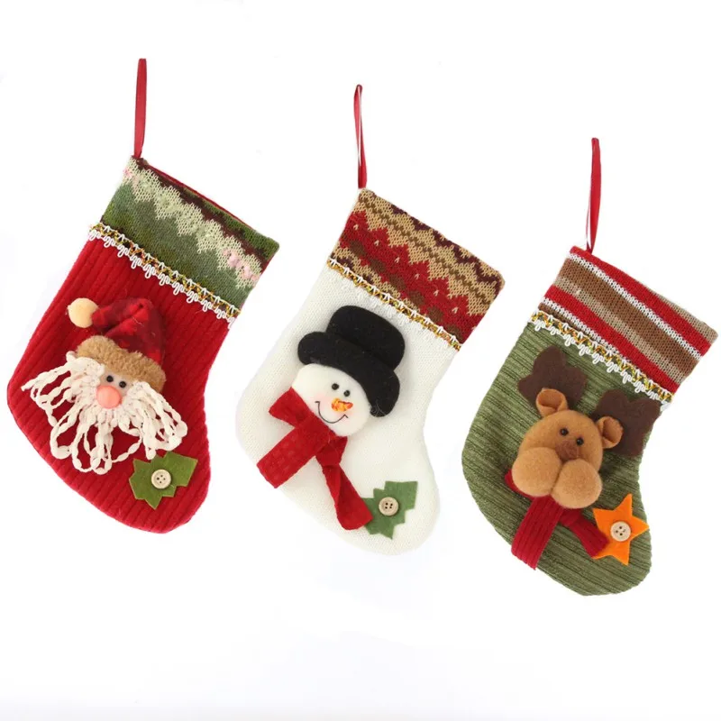 Рождественский подарок сумки для домашних животных собак кошек снеговиков носки