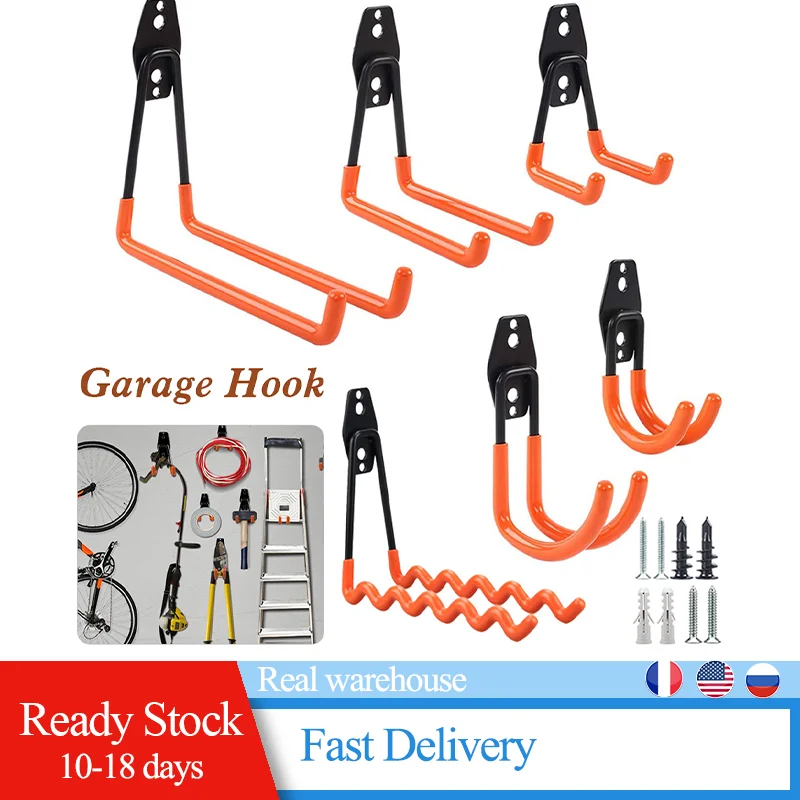 Гаражный крюк сверхпрочный стальной для хранения настенный гаражный органайзер