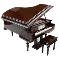 miniature grand piano model kit musical instrument with chairfor home office decorationwithout music