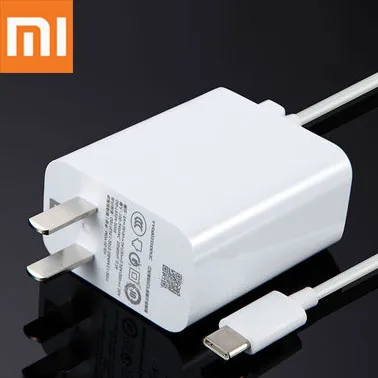 Charger and cable Xiao mi 27 Вт QC 4,0 быстрое зарядное устройство Turbo настенный адаптер питания usb type c кабель для mi 8 9 se 9t cc9 a2 a1 красный mi note 7 - Тип штекера: Charger and cable