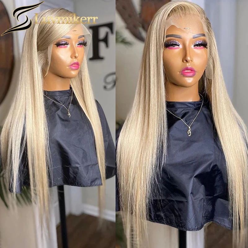 Пепельного цвета блонд Синтетические волосы на кружеве парики шнурка