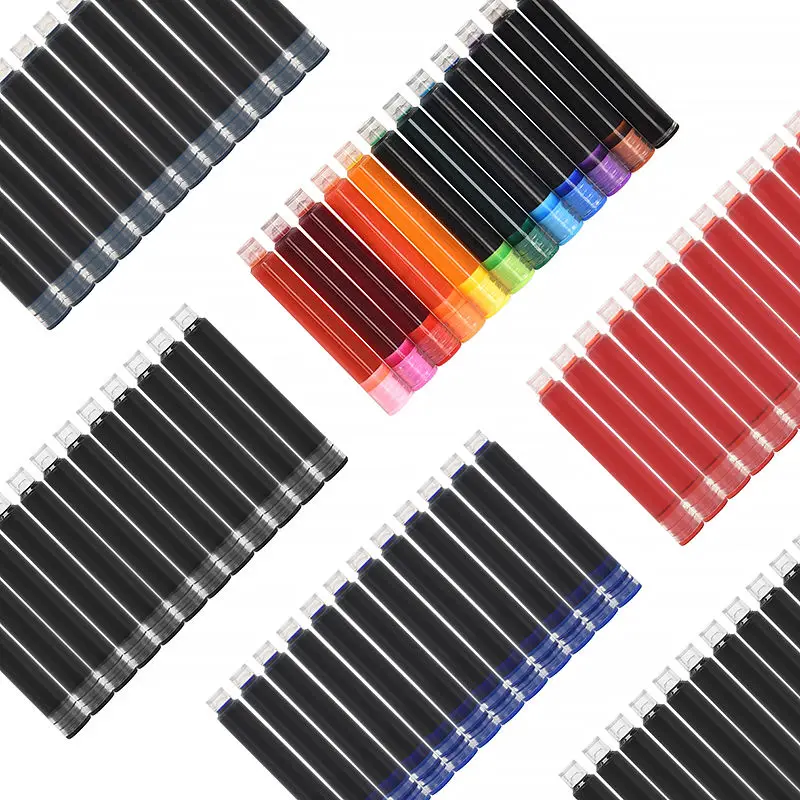 12 шт./компл. красочные Sac авторучка чернила синий черный красный заправки 3 4 мм