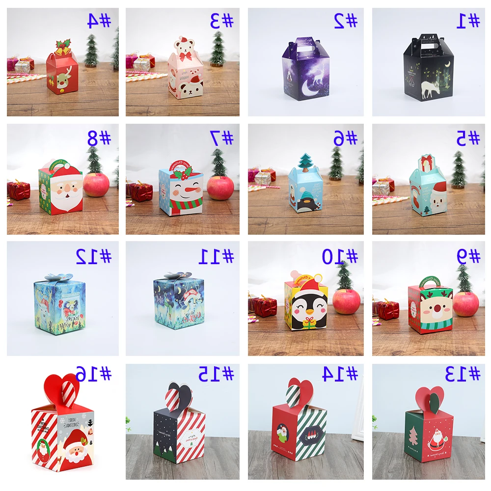 

Christmas Eve Gift Box Santa Claus Fairy Design Papercard Present Party Favor Activity Box New Year Apple Boxes Wholesale