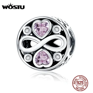 Бусины-шармы для браслета WOSTU, серебро Горячая Распродажа пробы, 925 пробы, CQC240