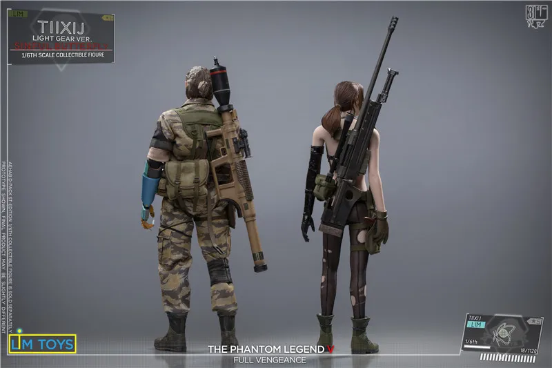1/6 Scale Guilty Butterfly Female Shooter Clothes Accessory Set with Head Sculpt for DIY Soldier Figures
