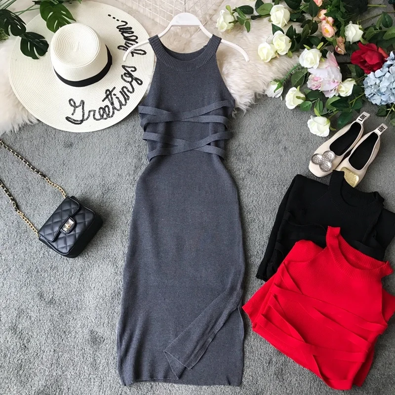 Gagarich Fashion 2020 стрейчевое трикотажное сексуальное однотонное женское Бандажное