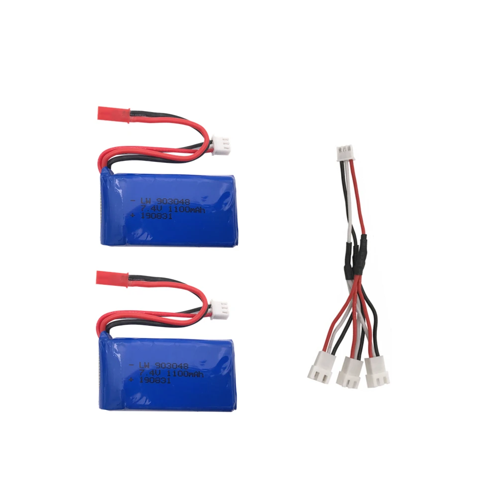 3 шт. литий полимерные аккумуляторы для Wltoys A949 A959 A969 A979 K929 7 4 В 1100 мАч 903048
