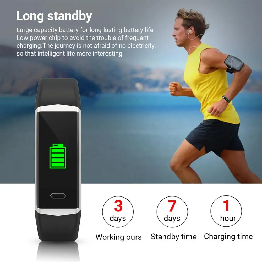

Smart Bracelet GPS Band Fitness Tracker Blood Pressure Monitoring Swimming Multi-sport IP68 waterpoof Sport Smartband
