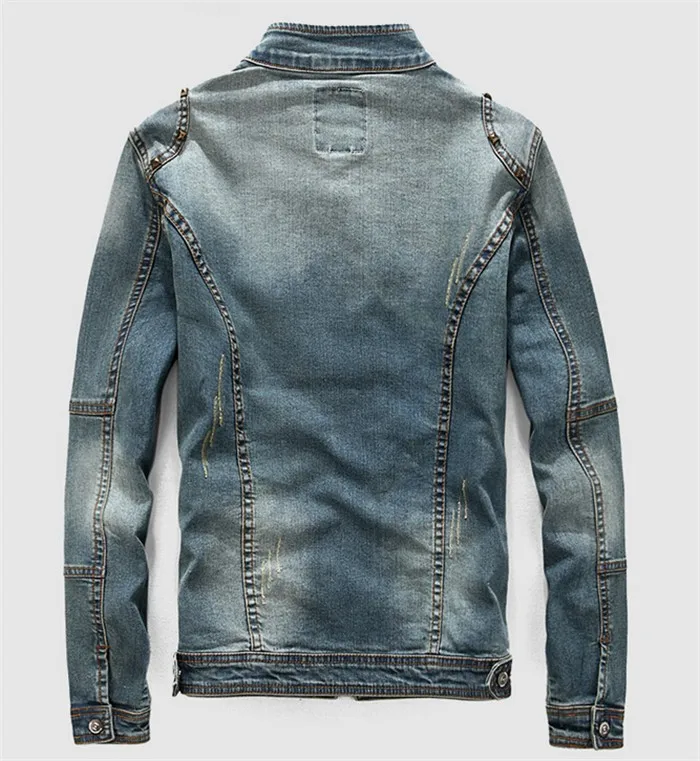 

Spring/Autumn Denim Jacket Men's Slim Denim Jacket Men's Retro Denim Jacket and Denim Jacket Size M-3XL