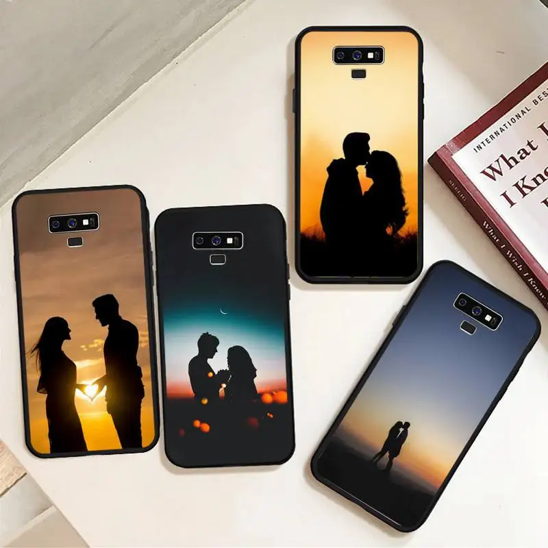 

Couple sweet back view sunset Phone Case For Samsung A50 A51 A71 A20E A20S S10 S20 S21 S30 Plus ultra 5G M11 funda cover