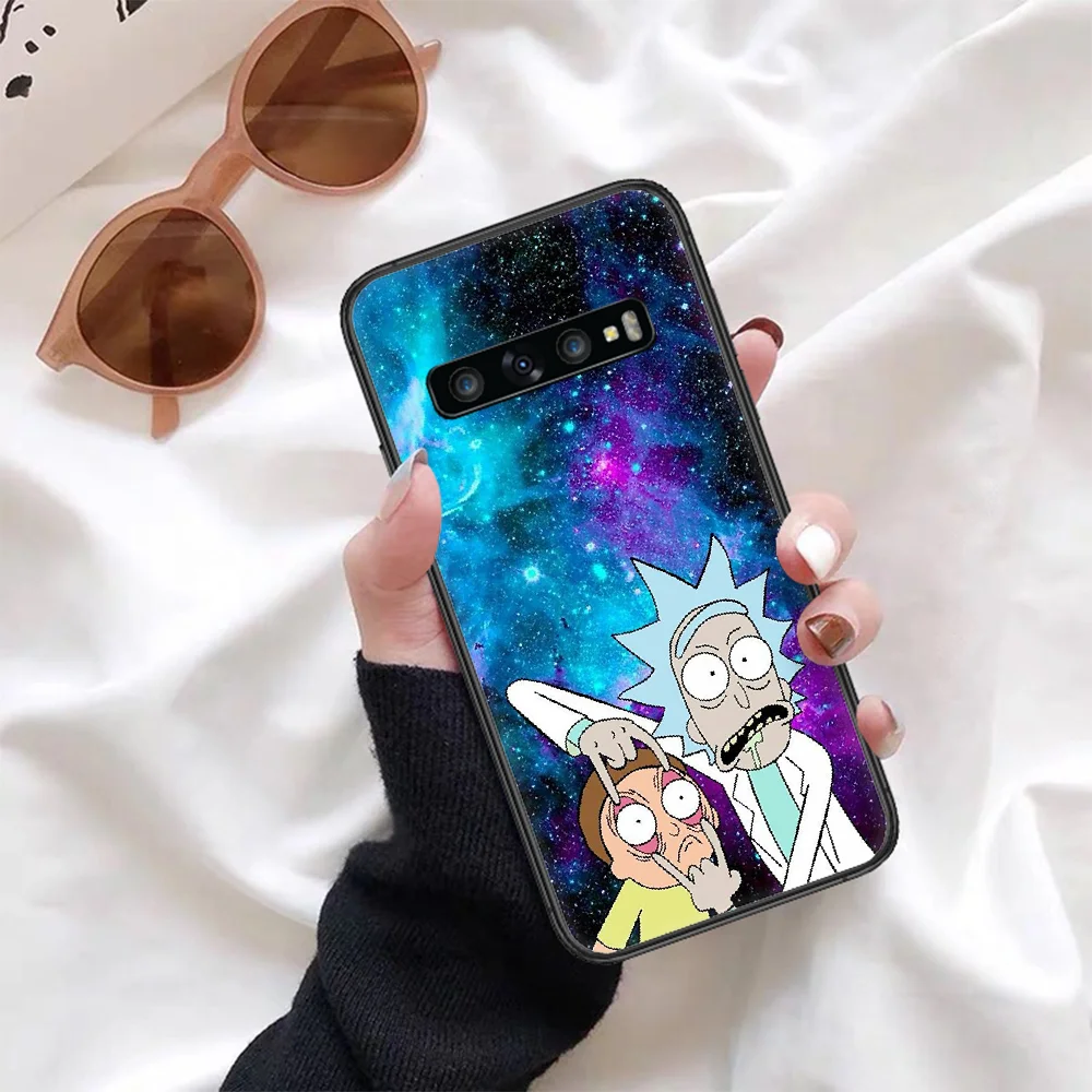 

ricks and mortys Phone Case For Samsung Galaxy Note S 8 9 10 20 Plus E Lite Uitra black Waterproof Silicone Bumper Tpu Etui