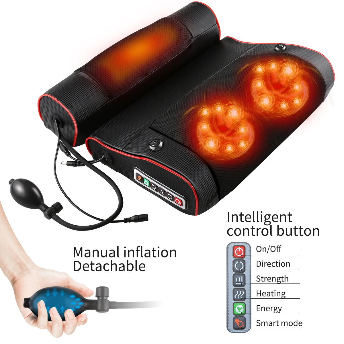 Электрическое Расслабление шеи Массажная подушка для спины разминающий