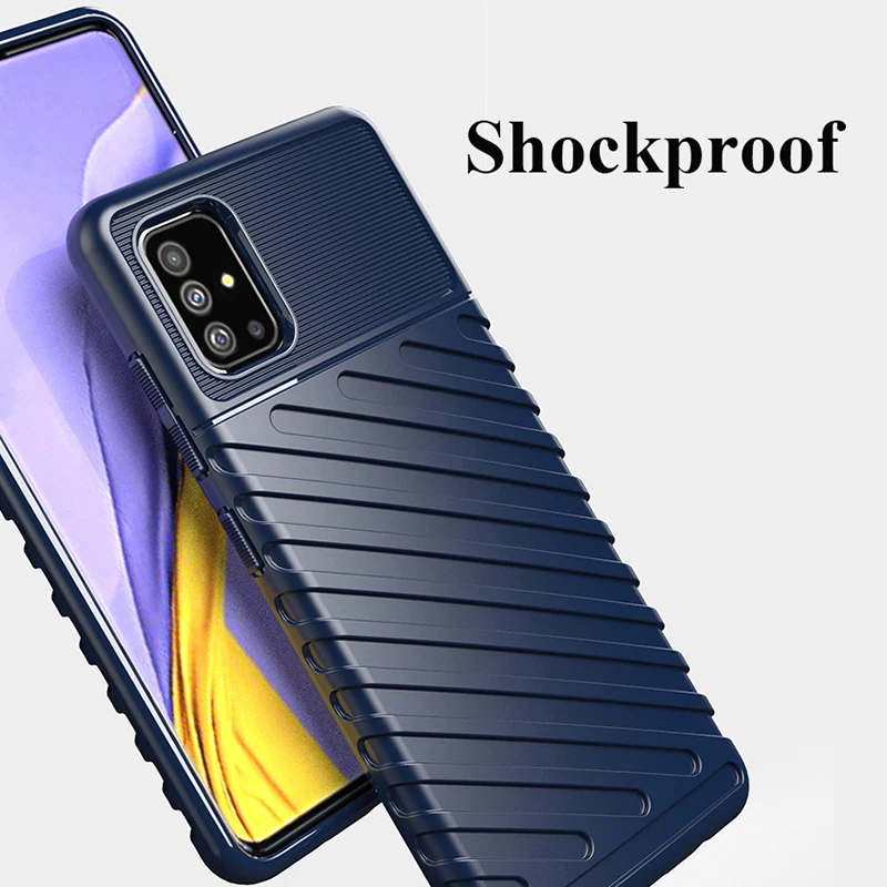 MAKAVO для samsung Galaxy A51 чехол A71 мягкий силиконовый резиновый противоударный