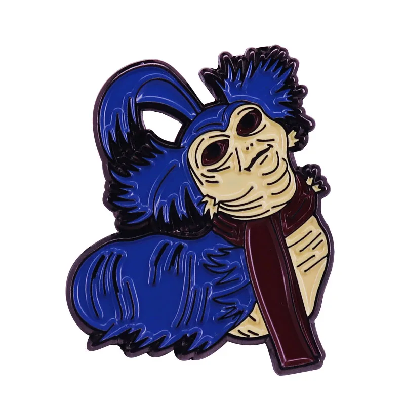 Маленькая эмалированная брошь в стиле хиппи с лабиринтным червём | Украшения и