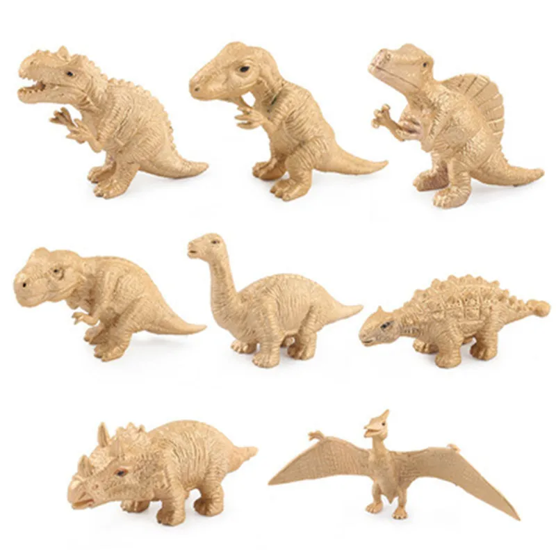 

Simulation Jurassic Mini Golden Dinosaur Suit Model simulation T.Rex Trigonosaurus Pterosaur Ornament Kids Toys