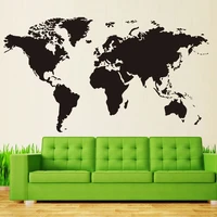 best selling creative world map wall decal sticker mural child youth room office home decor pvc sticker home decor wallpaper