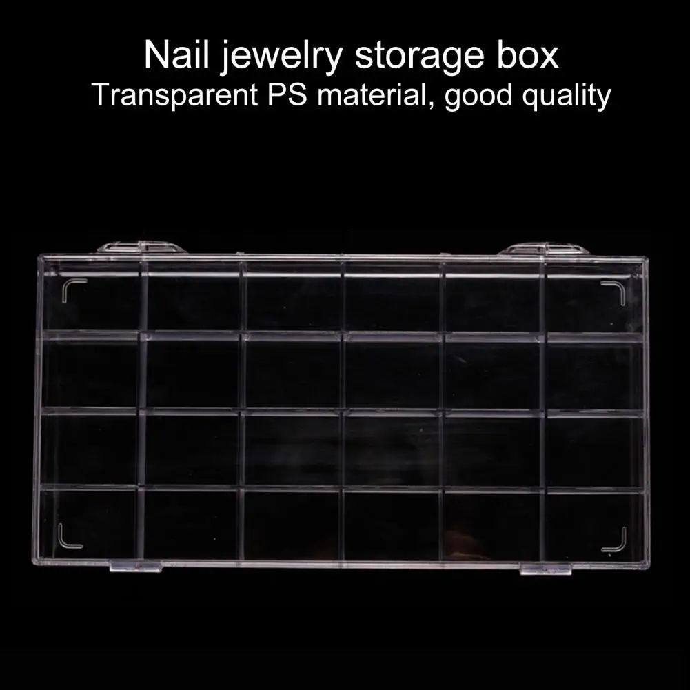 

24 Маникюр для ногтей сетка коробка с пряжкой дизайн Водонепроницаемый Прозрачный Искусственный Дизайн ногтей накладные ногти пластиковый ...