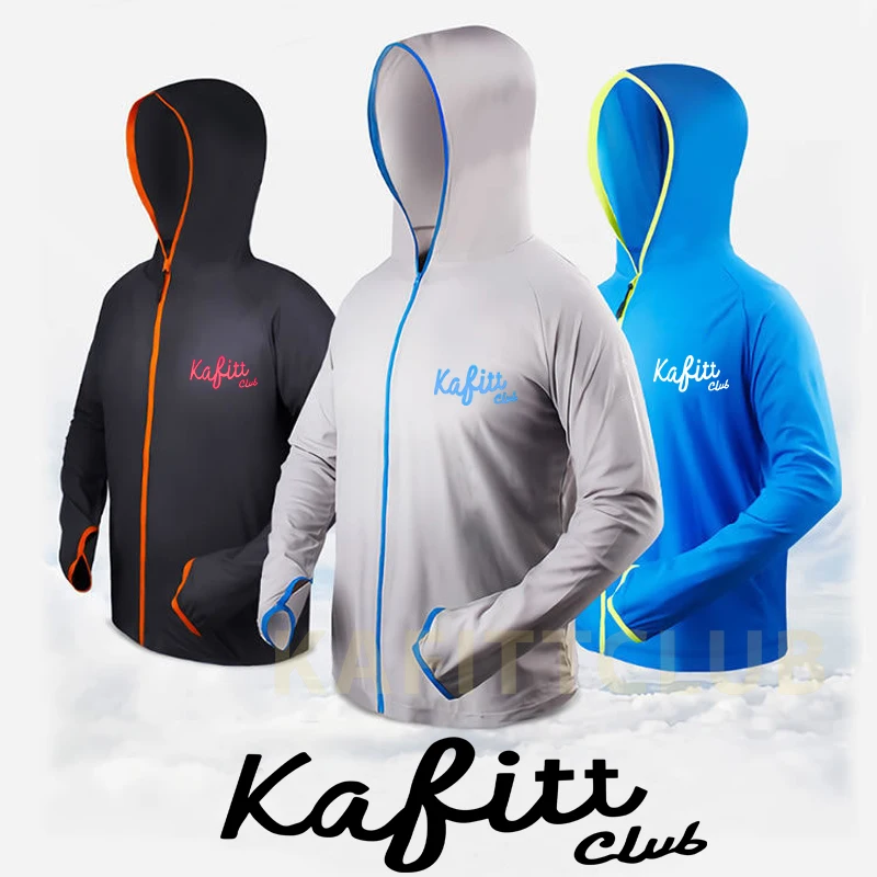 

Kafitt, Клубная одежда для рыбалки, Мужская водонепроницаемая рыболовная куртка, Мужская быстросохнущая одежда из ледяного шелка, дышащая руб...
