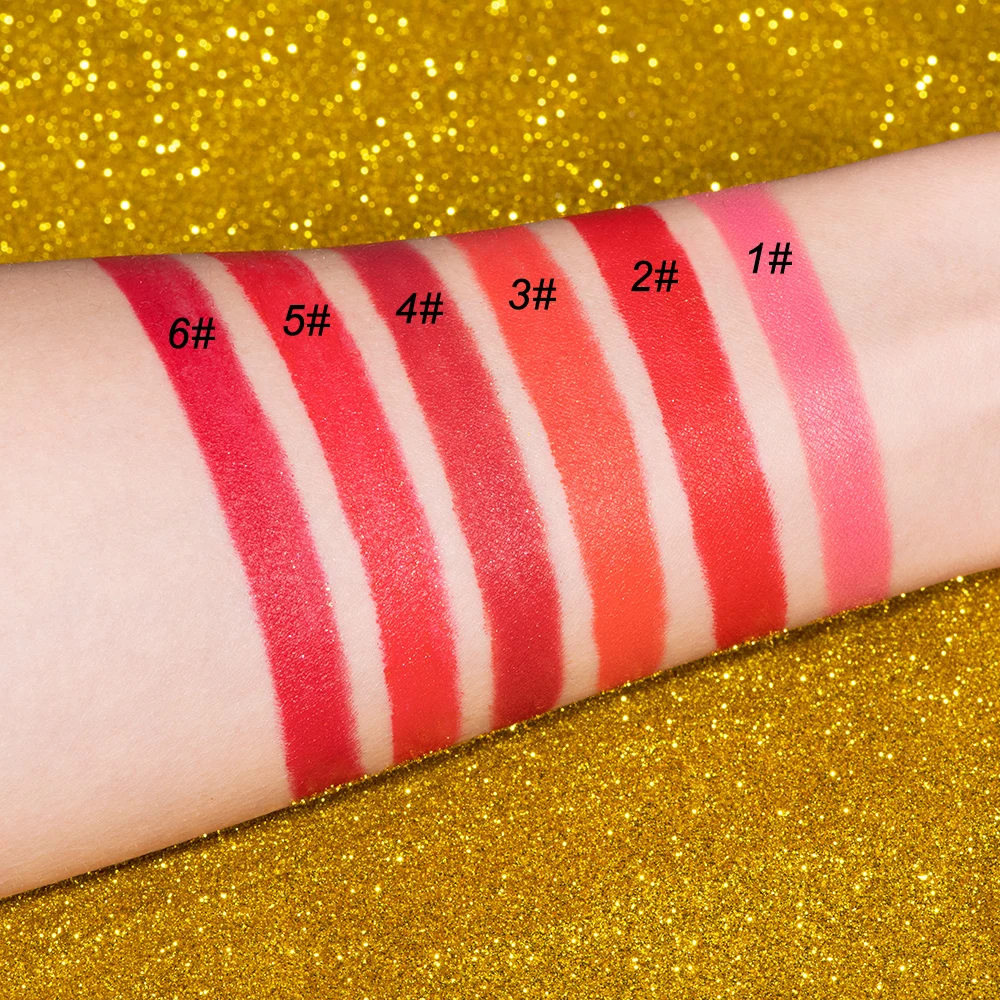 Блестящая подсветка для макияжа бархатная матовая Золотая помада водостойкие