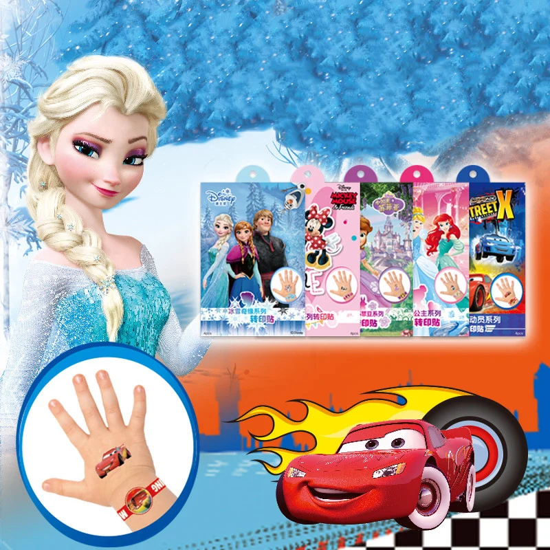 Детские Временные татуировки Disney Мультяшные для девочек Замороженная Принцесса