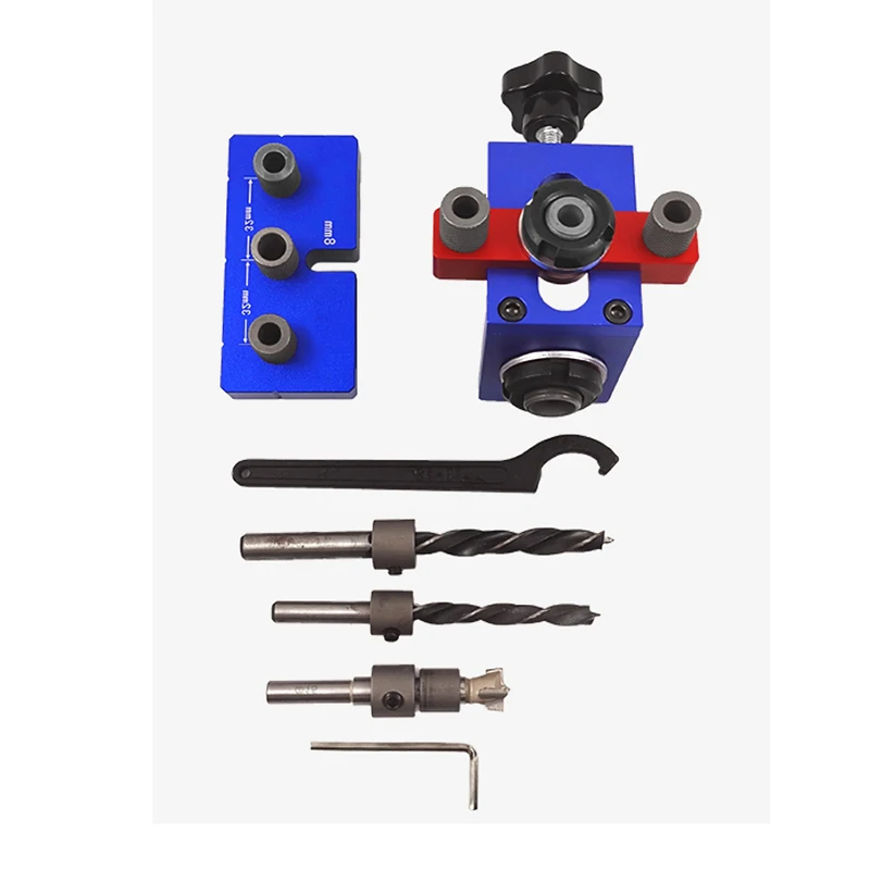 

3 in 1 Woodworking Hole Drill Punch Positioner Guide Locator Jig Wood Dowel Hole Drilling Locator Carpentry Positioner Tools
