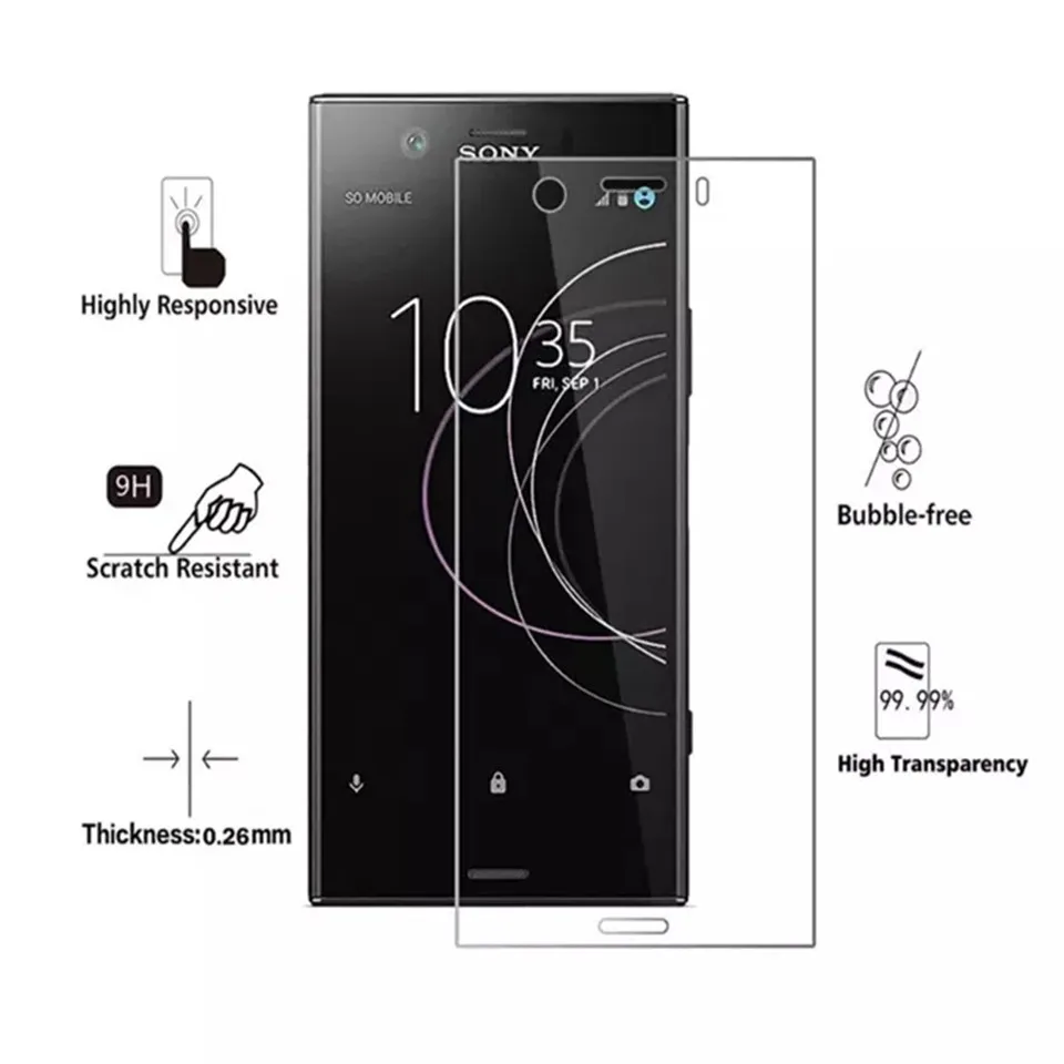 2 шт. закаленное стекло для Sony Xperia 1 10 Plus L3 L2 L1 XA1 XA2 Ultra 0 3 мм 2.5D 9H Защитная пленка