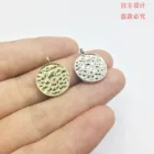 Eruifa 20 шт. 15 мм двойная сторона водяная волна печать монета ЗолотойСеребряный цинковый сплав Очаровательные Подвески ювелирные изделия DIY ожерелье 2 цвета