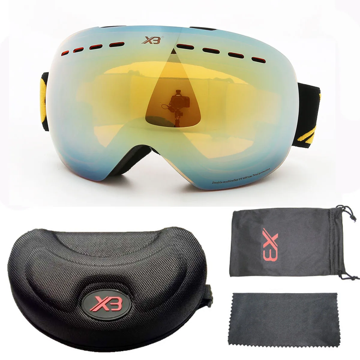 Настраиваемые двухслойные кокер для близорукости большие сферические лыжные