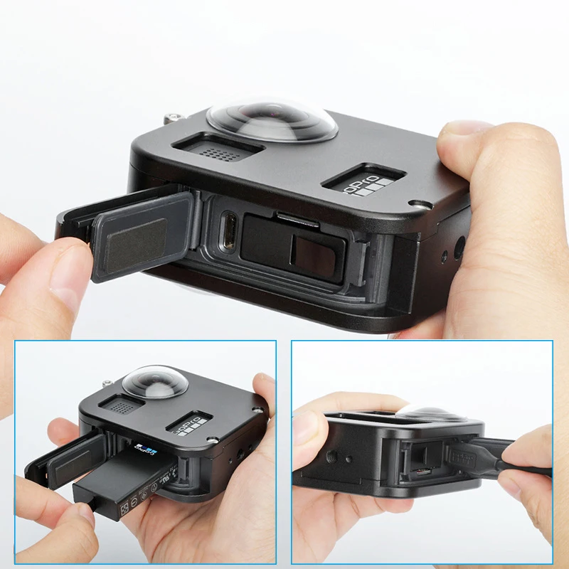 Top Aluminum Protective Cover Case with Len Cap Protector for GoPro Max Camera/Fusion 2 | Электроника