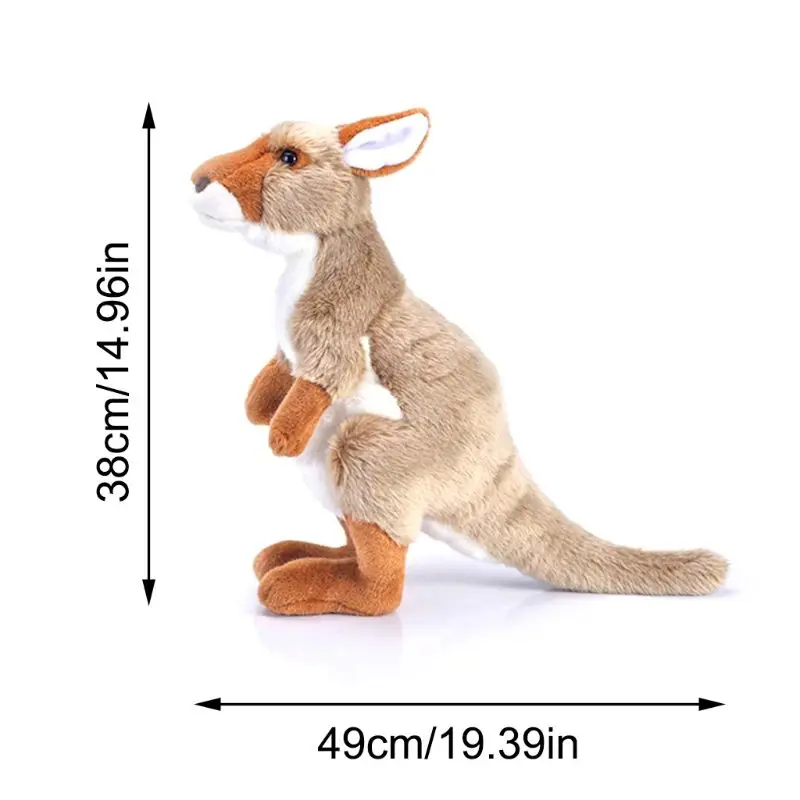 

Simulation Kangaroo Plush Doll Stuffed Animal Soft Cuddly Toy Sofa Car Cushion