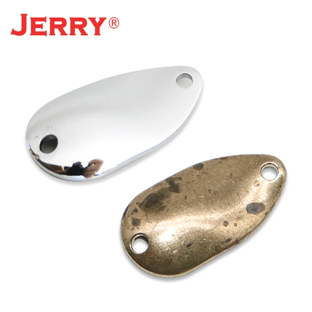 Jerry 50 шт., 1 г, 1,7 г, 2 г, 3,4 г, 4,2 г, Неокрашенная пустая ложка для микро форели, латунная металлическая приманка, блесна, Спиннер