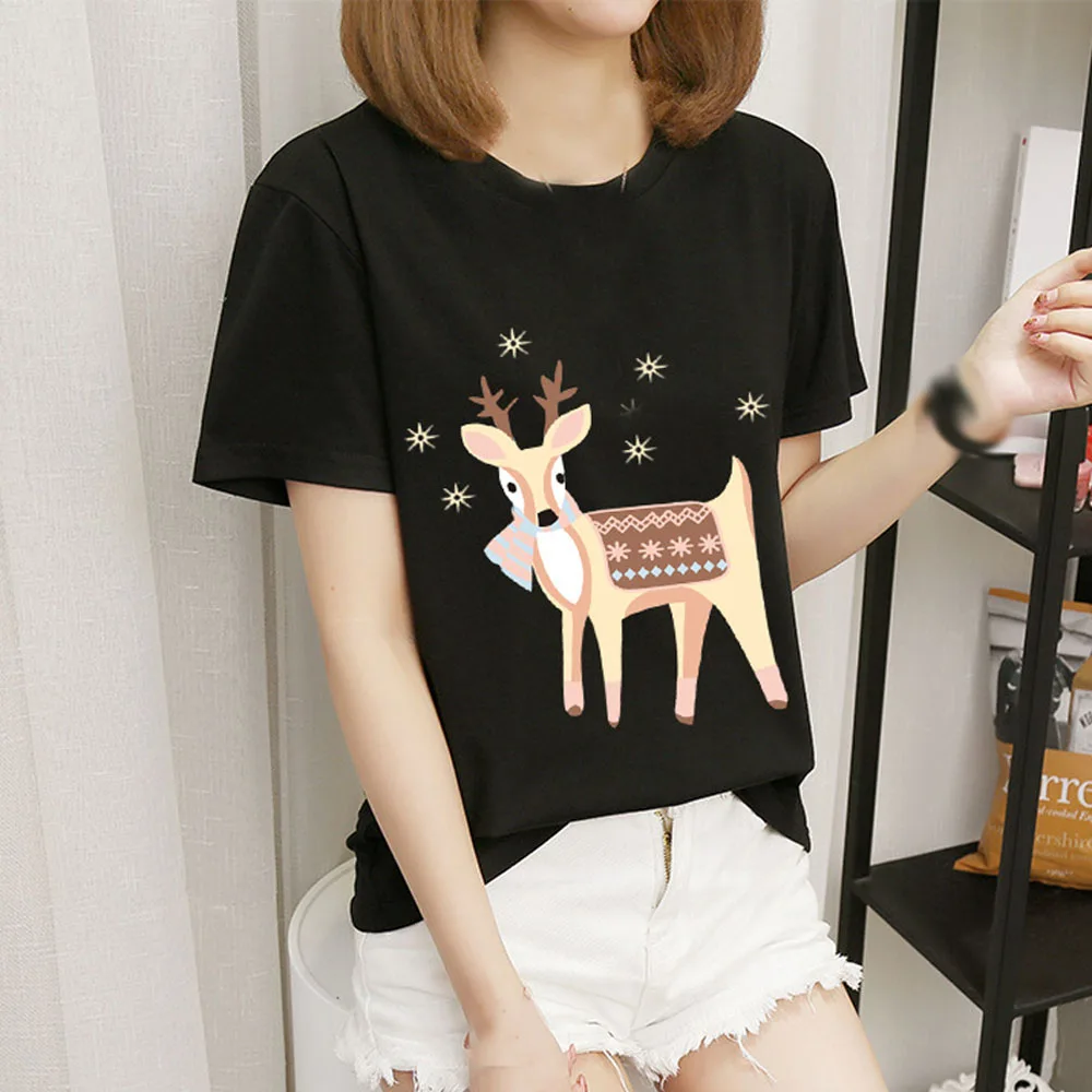 

Women's T-shirt short sleeve casual new summer funny cartoon tees