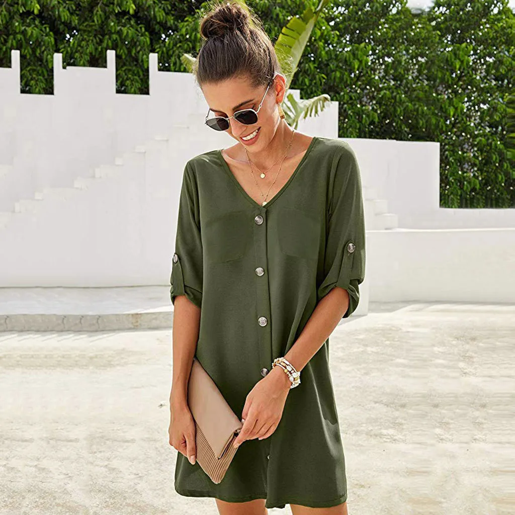 Новинка весны 2020 модное однотонное короткое платье женское хлопковое льняное