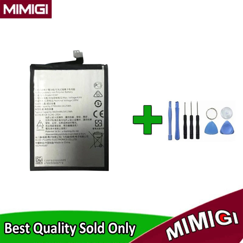 

Toolsets подарок + HE347 3800mAh батарея для Nokia 7 Nokia7 Plus N7P N 7 P TA-1046 TA-1055 HE 347 батарея для сотового телефона