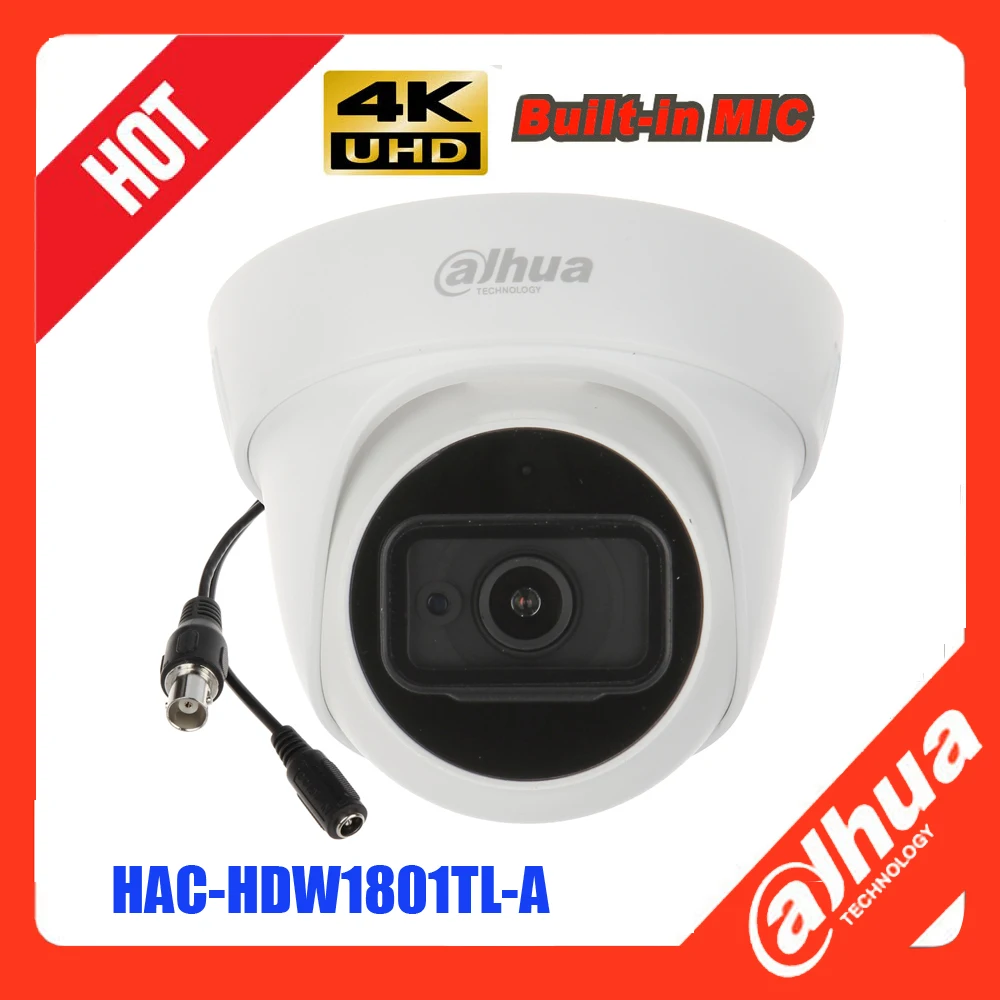 

Dahua HDCVI 8MP HAC-HDW1801TL-A 4K Real-time HDCVI Eyeball Coaxial Video Cameras For Home Security Mini Camera cctv camera