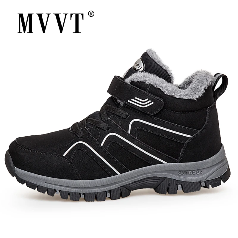 

Super Warm Winter Men Boots Waterproof Pu Leather Boots Women Outdoor Shoes Anti-skid Men Snow Boots Ankle Hombres Botas