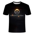 Мужская футболка с коротким рукавом Overwatch, Повседневная футболка оверсайз с 3d-цифровым принтом, лето 2021